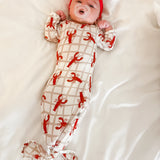 Knotted Infant Gown - Crawfish