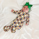 Knotted Infant Gown - Quilt Pink (FINAL SALE)