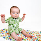 Polo Shortall - Green Wavy Plaid (FINAL SALE)