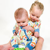 Convertible Zip Pajamas - Caterpillars