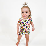 Two Piece PJs - Quilt Pink (FINAL SALE)