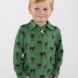 Long Sleeve Polo Shirt - Whitetail Deer