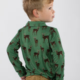 Long Sleeve Polo Shirt - Whitetail Deer