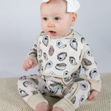 Convertible Zip Pajamas - Oysters