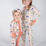 Convertible Zip Pajamas - Bows