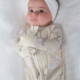 Convertible Zip Pajamas - Stork (Neutral)