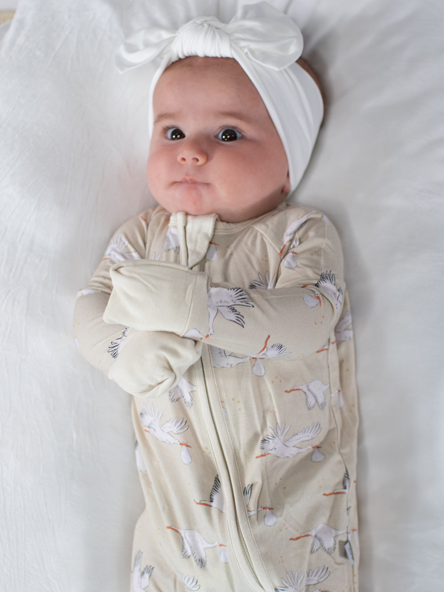 Zip PJs - Stork (Neutral)