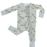Convertible Zip Pajamas - Hydrangeas
