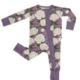 Convertible Zip Pajamas - Peonies