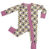 Convertible Zip Pajamas - Pink Quilt