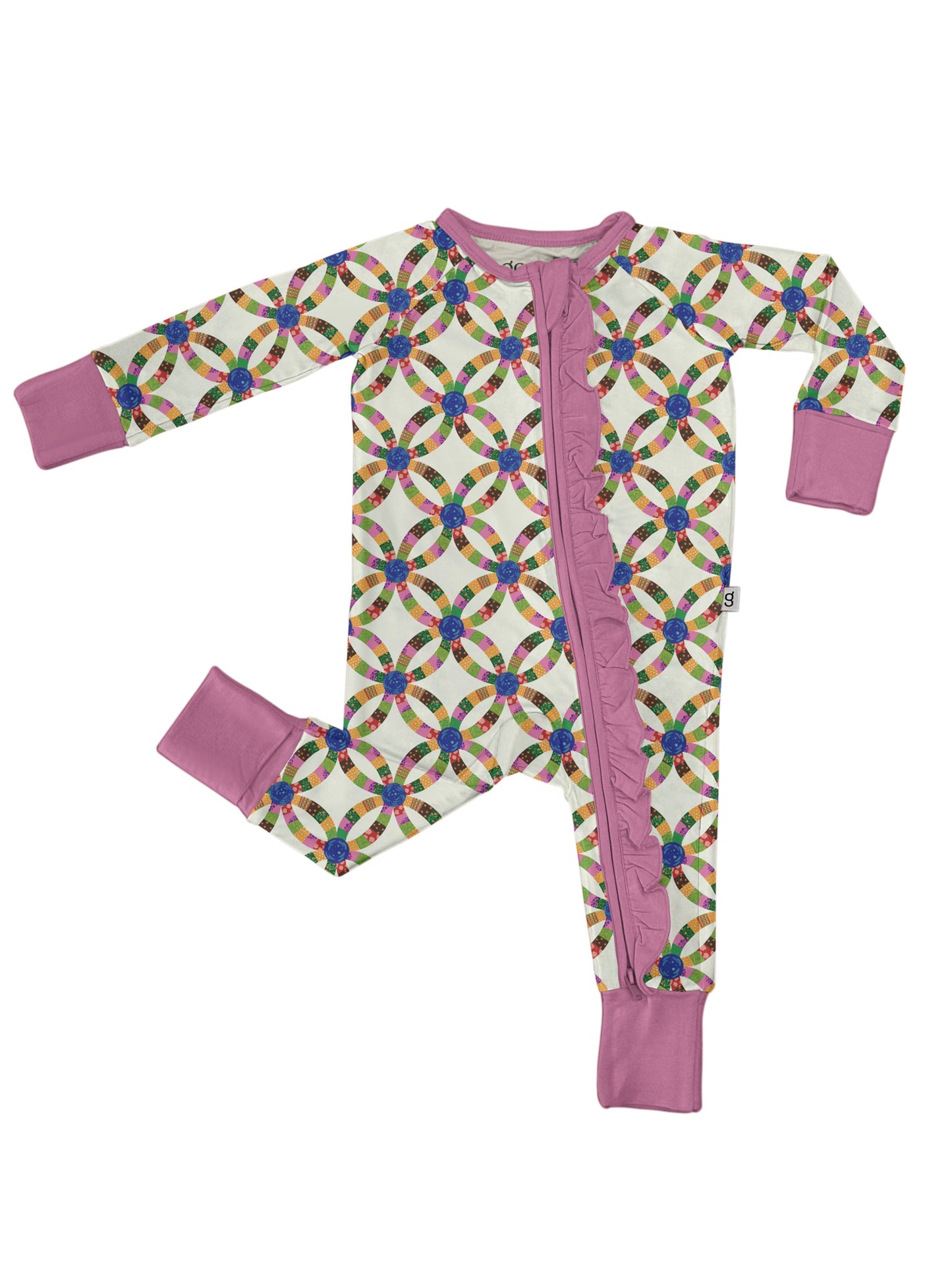 Zip PJs - Quilt Pink (FINAL SALE)