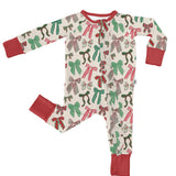 Convertible Zip Pajamas - Holiday Bows