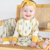 Convertible Zip Pajamas - Marigold Block Print