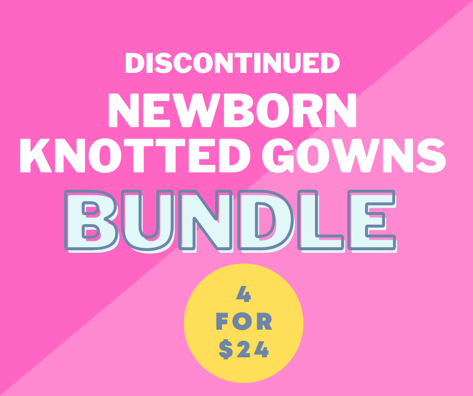 Newborn Knotted Gowns Bundle (Discontinued Girl Prints)