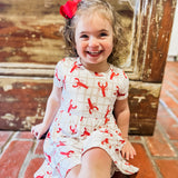 Short Sleeve Pocket Dress - Crawfish