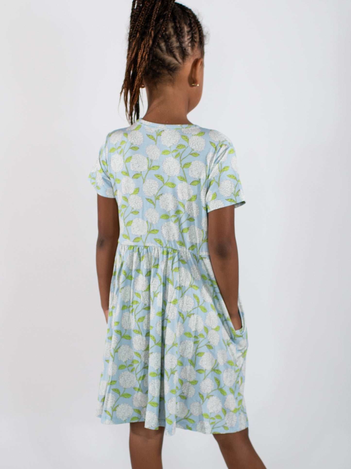 SS Pocket Dress - Hydrangeas