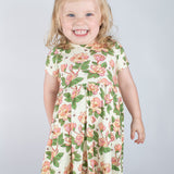 Short Sleeve Pocket Dress - Magnolias