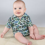 SS Polo Romper - Camo