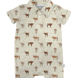 SS Polo Romper - Longhorns