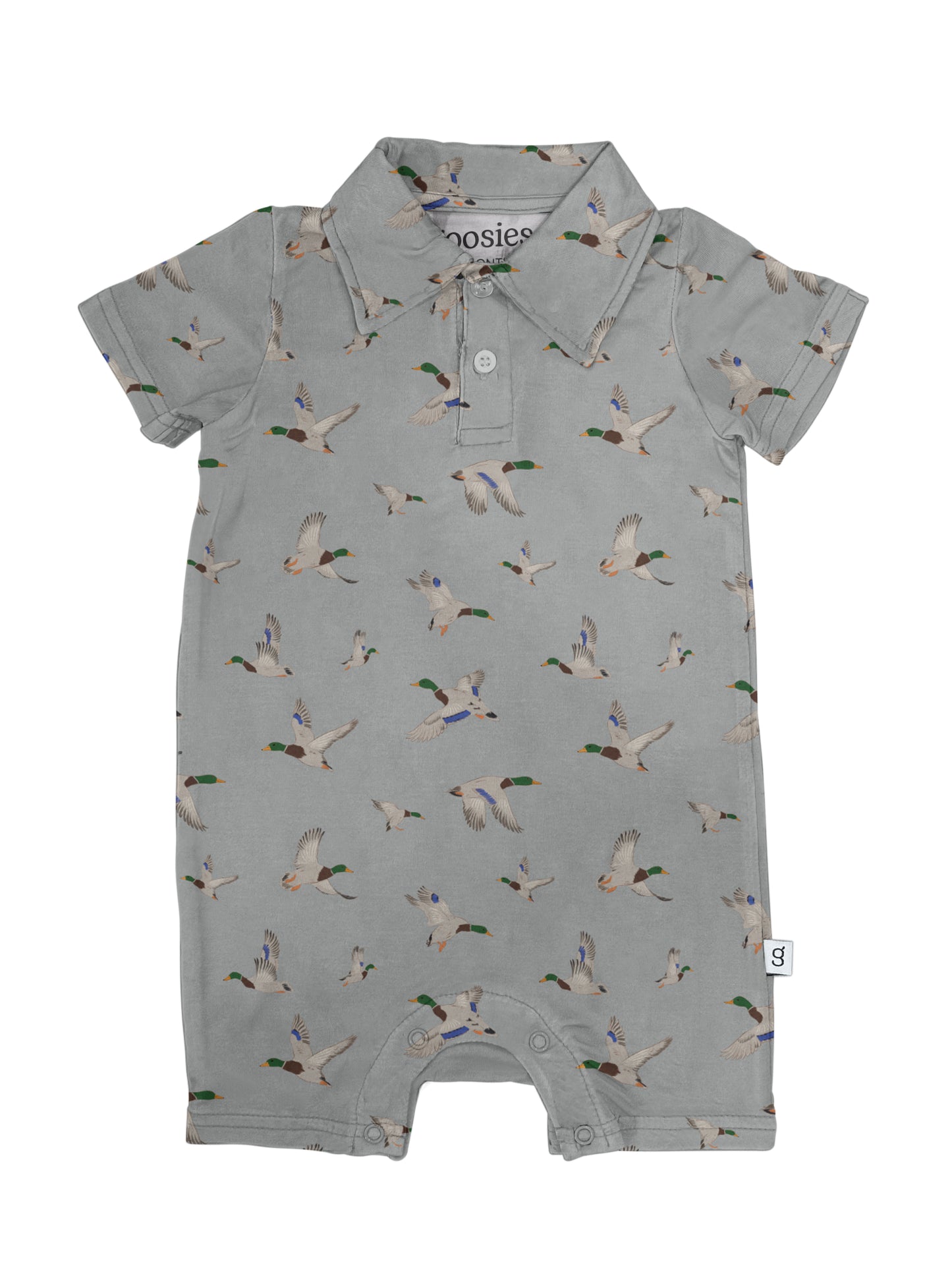 SS Polo Romper - Mallards