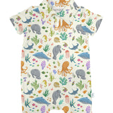 SS Polo Romper - Ocean Friends