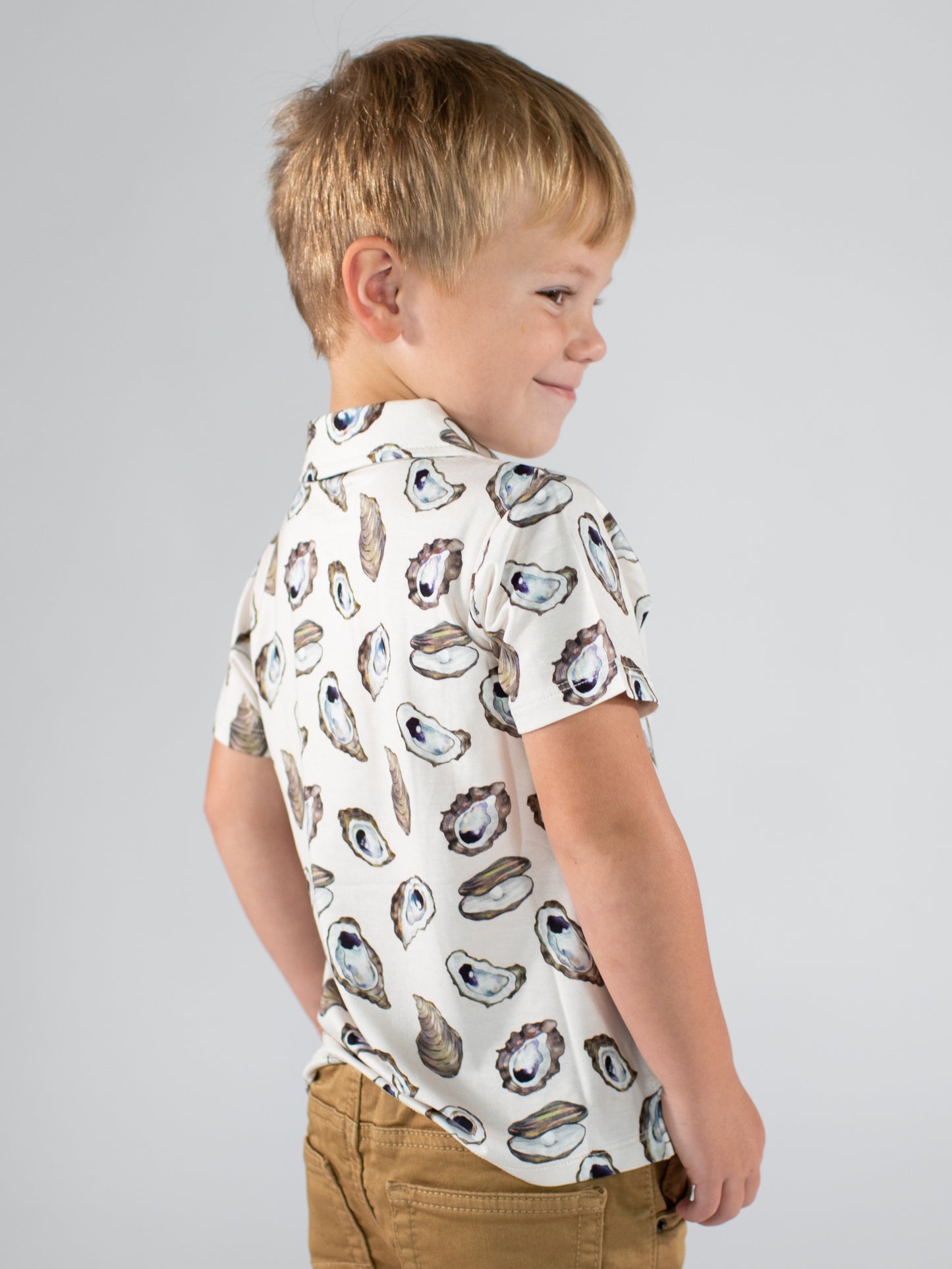 Short Sleeve Polo Shirt - Oysters