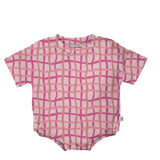 T-shirt Onesie - Pink Wavy Plaid (FINAL SALE)