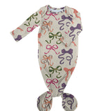 Knotted Infant Gown - Bows