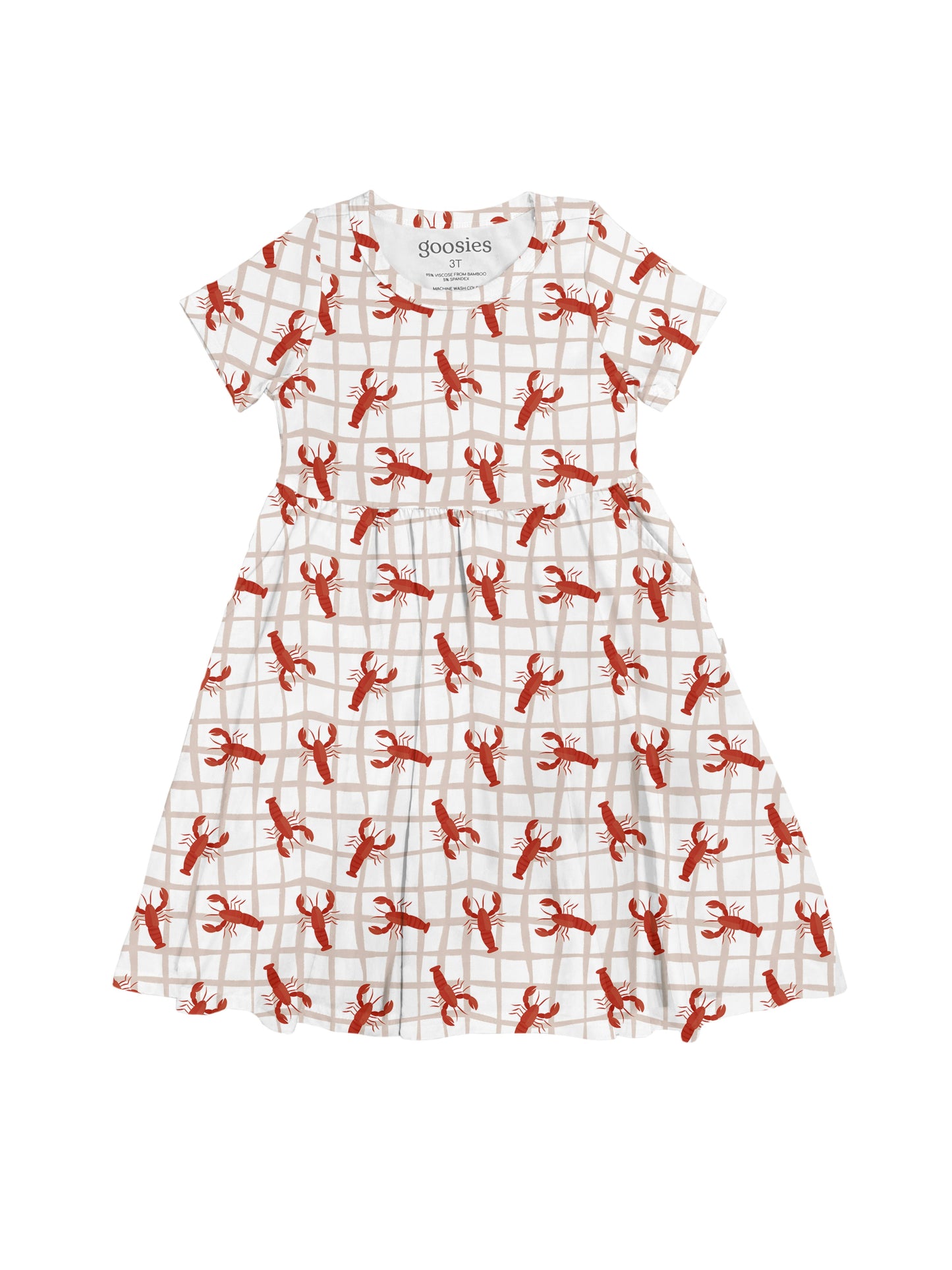 Short Sleeve Pocket Dress - Crawfish
