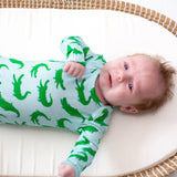 Knotted Gown - Blue Alligators