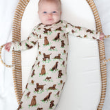 Knotted Infant Gown - Labradors (0-3 mo)
