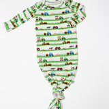 Knotted Gown - Farm Stripes