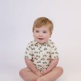 SS Polo Romper - Bike Buddies