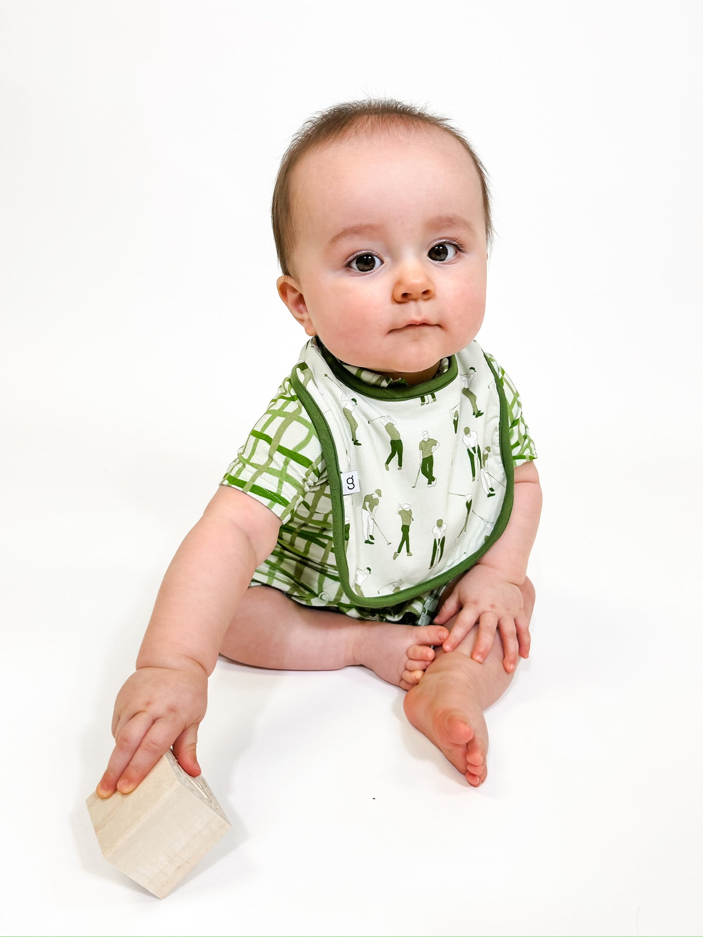 T-shirt Onesie - Green Wavy Plaid (FINAL SALE)