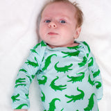 Knotted Gown - Blue Alligators