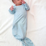 Knotted Gown - Gingham in Cottage Blue
