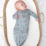 Knotted Infant Gown - Mallards (0-3 mo)