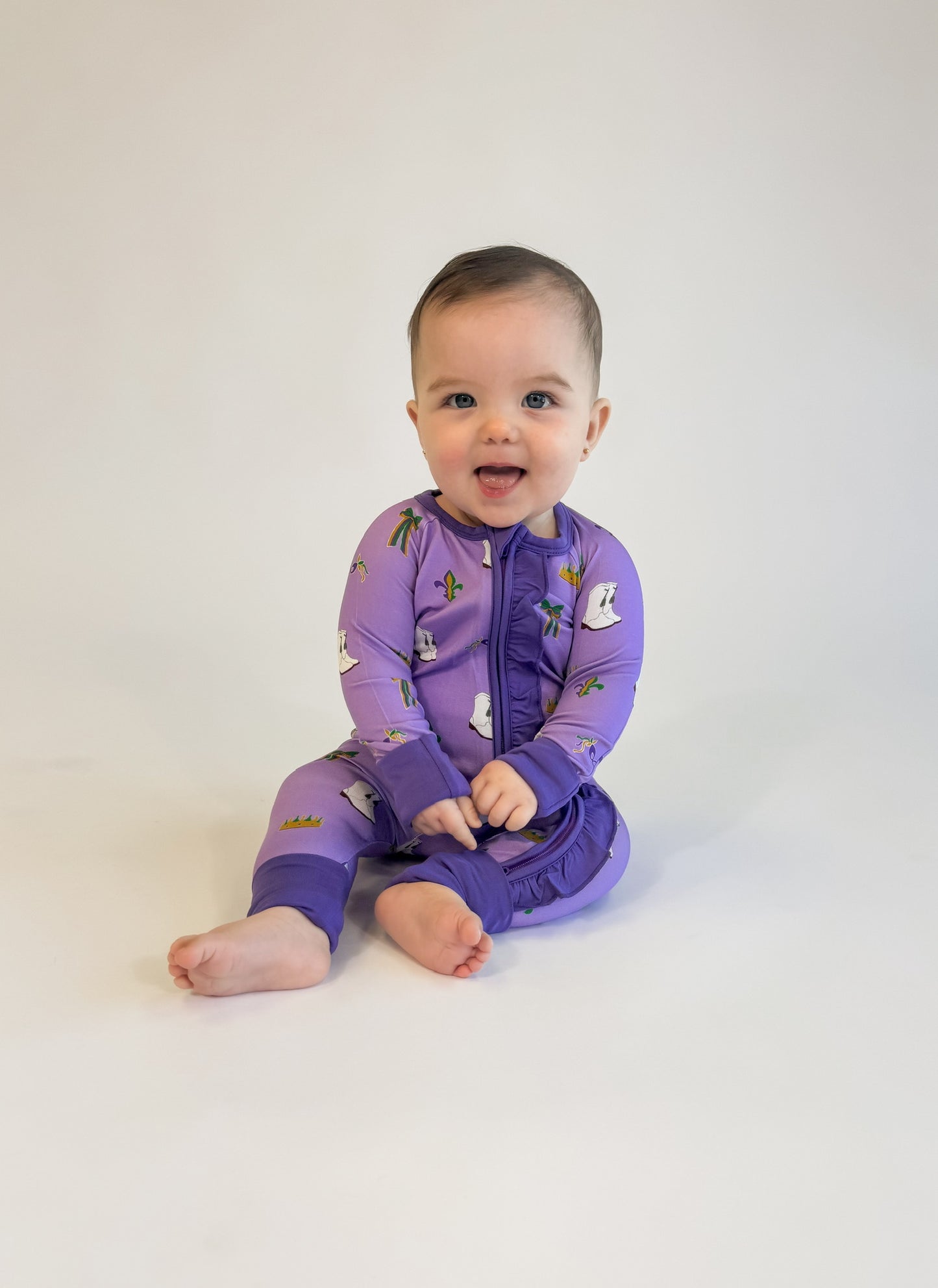 Zip PJs - Mardi Gras Boots