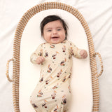 Knotted Infant Gown - Pelicans