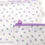 Easy Clean Pouch Set of 3 - Lilac Buds