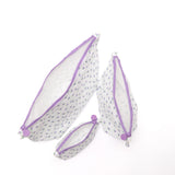 Easy Clean Pouch Set of 3 - Lilac Buds