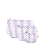 Easy Clean Pouch Set of 3 - Lilac Ribbons