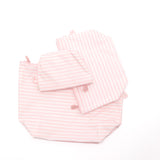 Easy Clean Pouch Set of 3 - Pink Stripes