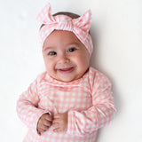 Knotted Gown - Gingham in Cottage Pink