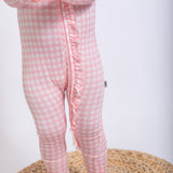 LS Zip PJ - Gingham in Cottage Pink