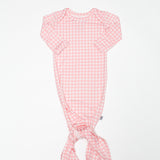 Knotted Gown - Gingham in Cottage Pink