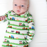 Knotted Gown - Farm Stripes