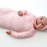 Knotted Gown - Gingham in Cottage Pink