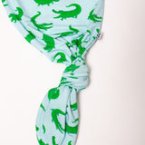 Knotted Gown - Blue Alligators