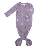 Knotted Infant Gown - Mardi Gras Boots